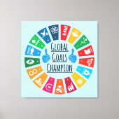 Duurzaamheidsdoelen Kampioen Inspirerend geschenke Canvas Afdruk (Voorkant)