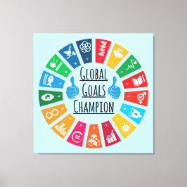 Duurzaamheidsdoelen Kampioen Inspirerend geschenke Canvas Afdruk