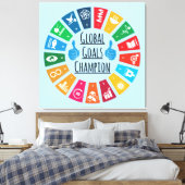 Duurzaamheidsdoelen Kampioen Inspirerend geschenke Canvas Afdruk (Insitu (Slaapkamer))