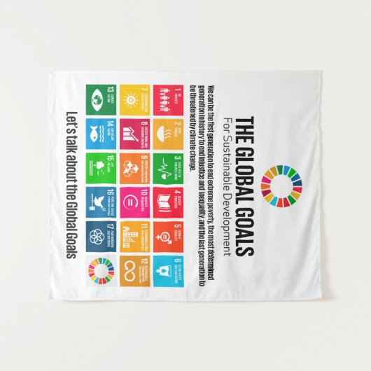 Duurzaamheidsdoelen Poster Moderne Trendy Cadeau Wandkleed (Voorkant (horizontaal))