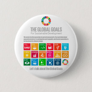 Duurzaamheidsdoelen SDG's 2030 Motivatie geschenke Ronde Button 5,7 Cm