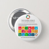 Duurzaamheidsdoelen SDG's 2030 Motivatie geschenke Ronde Button 5,7 Cm (Voorkant /achterkant)