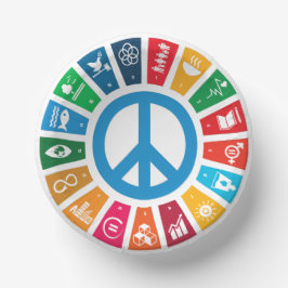 Duurzaamheidsdoelen voor vrede Eco-Friendly Party  Papieren Kommen