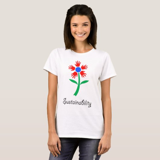 Duurzaamheidssymbool T-shirt (Voorkant volledig)