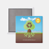 Duurzame Alpharetta magneet (Voorkant / Achterkant)