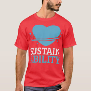 Duurzame Big Nice blauw hart met sterren T-shirt