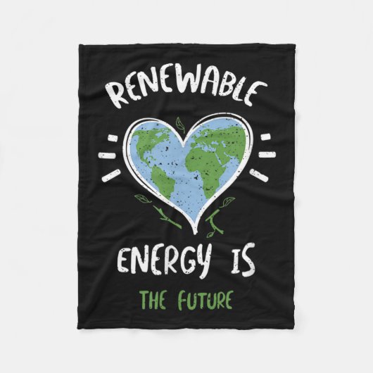 Duurzame energie is t... fleece deken (Voorkant)