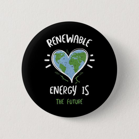 Duurzame energie is t... ronde button 5,7 cm (Voorkant)