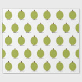 Duurzame fruittekenmerken cadeaupapier (Vlak)