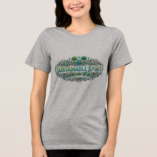 Duurzame Geest Tri-Blend Shirt (Voorkant)