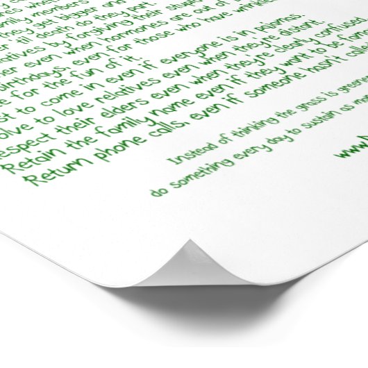 Duurzame gezinsleden poster (Hoek)