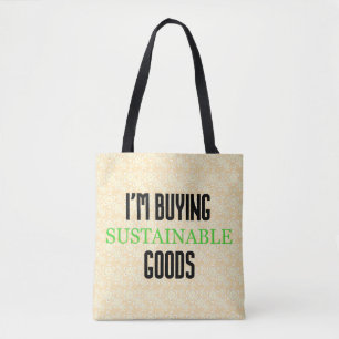 Duurzame goederen Gele Floral Tote Bag