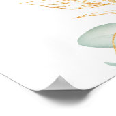 Duurzame groene goudbruine eucalyptusbruine bruilo poster (Hoek)