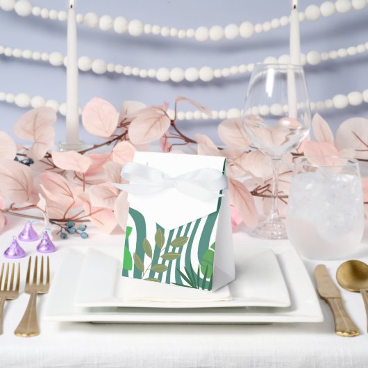 Duurzame gunstbox Kleur Groen Bladeren Natuur Bedankdoosjes (Huwelijk)