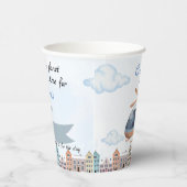 Duurzame herbruikbare Blue Waterverf helikopter Papieren Bekers (Rechts)