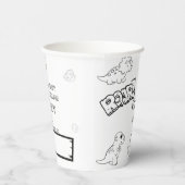 Duurzame kleuractiviteit leuke dinosaurusfeestje papieren bekers (Rechts)