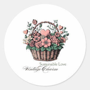 Duurzame liefde, charme ronde sticker