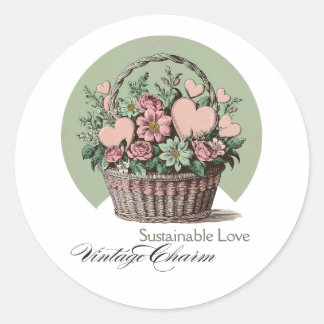 Duurzame liefde, charme ronde sticker