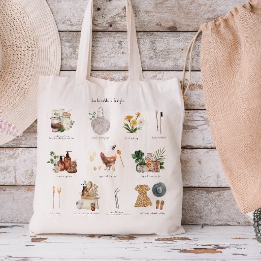 Duurzame Lifestyle Eco Guide | Geen afval Tote Bag