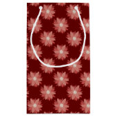 Duurzame luxe Maroon Poinsettia vakantie Klein Cadeauzakje (Achterkant)