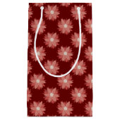 Duurzame luxe Maroon Poinsettia vakantie Klein Cadeauzakje (Voorkant)