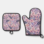 Duurzame Oven Mitt & Pot Holder Set – Hittebestend (Voorkant)