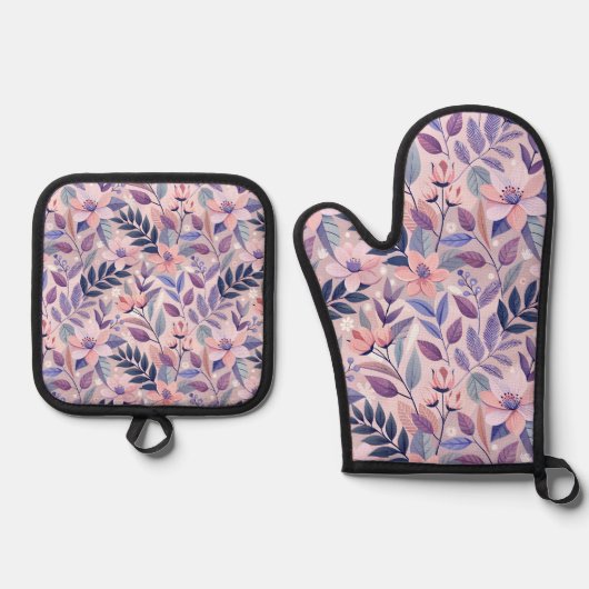 Duurzame Oven Mitt & Pot Holder Set – Hittebestend (Voorkant)