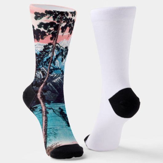 Duurzame Premium Crew Sokken - Lingering Snow (Gebogen)