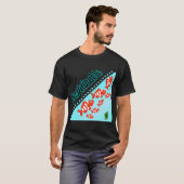 Duurzame Rode Gestreepte Visschool T-shirt (Voorkant volledig)