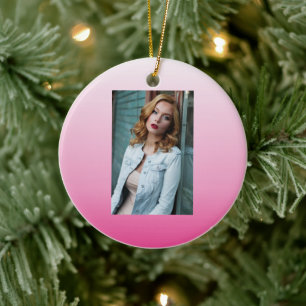 Duurzame roos-kersen die roze bloesem keramisch ornament