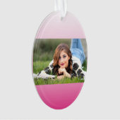 Duurzame roos-kersen die roze bloesem ornament (voorkant)