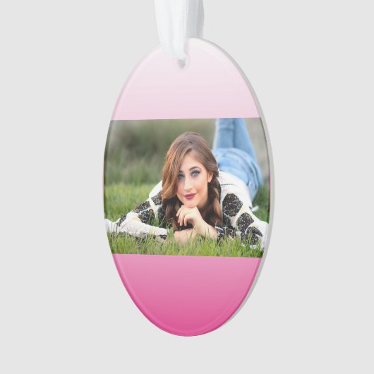 Duurzame roos-kersen die roze bloesem ornament (voorkant)