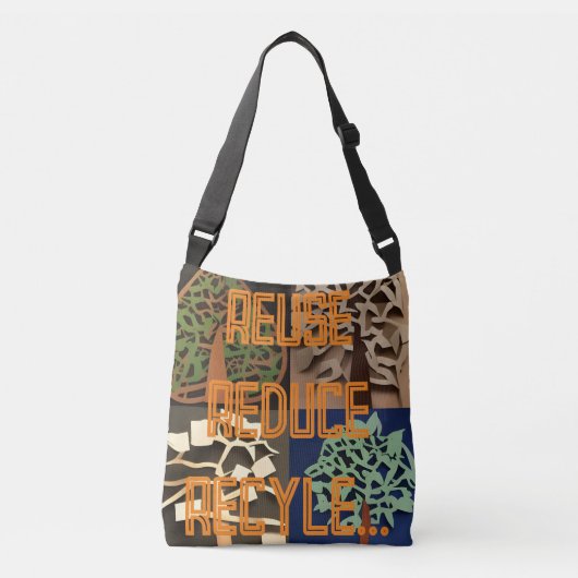 Duurzame Shopper Crossbody Bag Crossbody Tas (Voorkant)