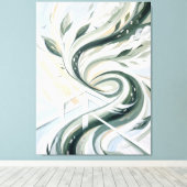 Duurzame Stads Kunst Verticale Bos Abstracte Kunst Canvas Afdruk (Insitu (Houten vloer))