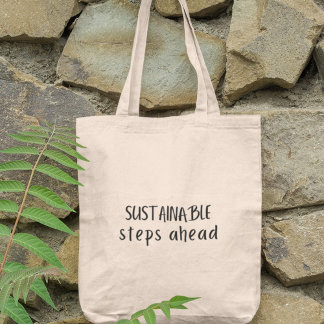 Duurzame stappen vooruit milieuvriendelijke kruide tote bag