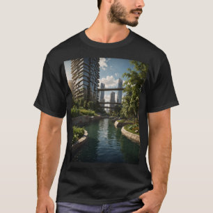 Duurzame stedelijke oase t-shirt