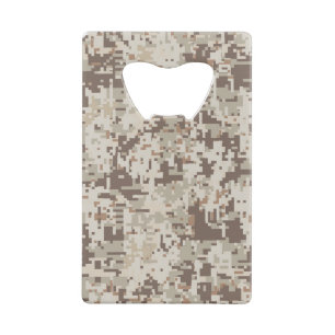 Duurzame stijl Digitaal Camouflage Decor Creditkaart Flessenopener