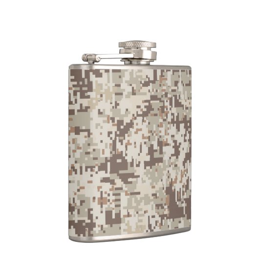 Duurzame stijl Digitaal Camouflage Decor Heupfles (Rechts)