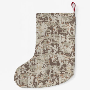Duurzame stijl Digitaal Camouflage Decor Kleine Kerstsok