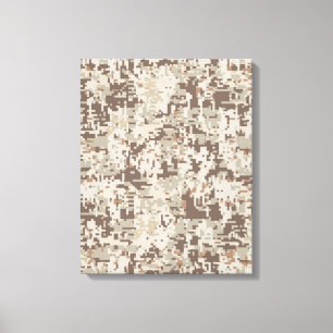Duurzame stijl Digitale Camouflage Beige Decor Canvas Afdruk