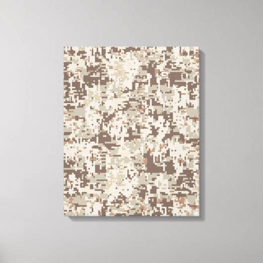 Duurzame stijl Digitale Camouflage Beige Decor Canvas Afdruk (Voorkant)