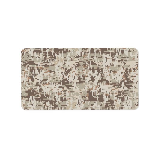 Duurzame stijl Digitale Camouflage Beige Decor Etiket (Voorkant)