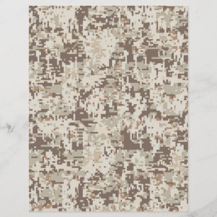 Duurzame stijl Digitale Camouflage Beige Decor Flyer