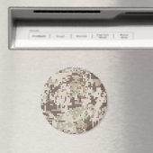 Duurzame stijl Digitale Camouflage Beige Decor Magneet (Insitu (Vaatwasser))