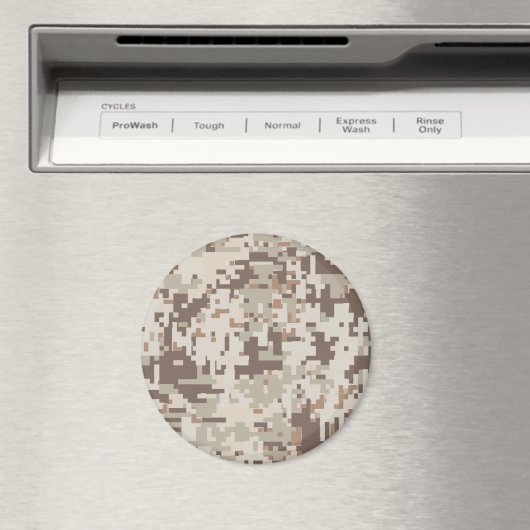 Duurzame stijl Digitale Camouflage Beige Decor Magneet (Insitu (Vaatwasser))