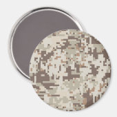 Duurzame stijl Digitale Camouflage Beige Decor Magneet (Voorkant / Achterkant)
