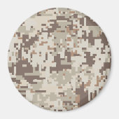 Duurzame stijl Digitale Camouflage Beige Decor Magneet (Voorkant)