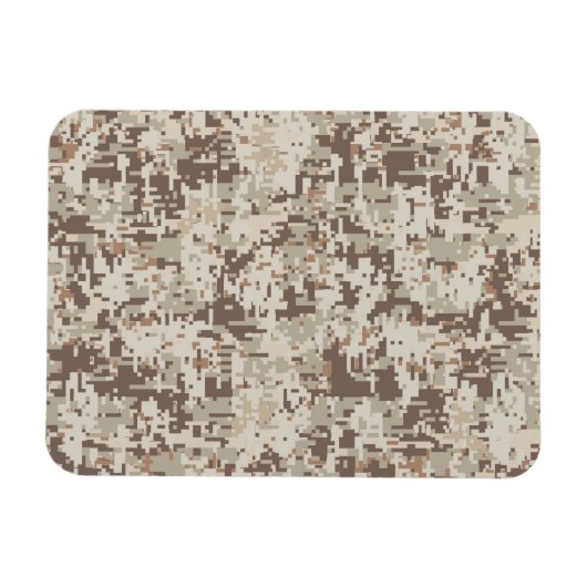 Duurzame stijl Digitale Camouflage Beige Decor Magneet (Horizontaal)