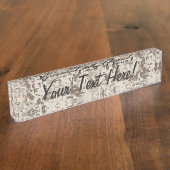 Duurzame stijl Digitale Camouflage Beige Decor Naambordje (Zijkant)