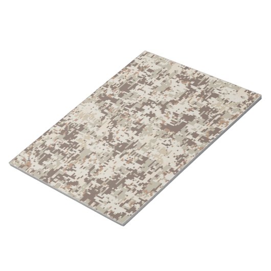 Duurzame stijl Digitale Camouflage Beige Decor Notitieblok (Schuin)
